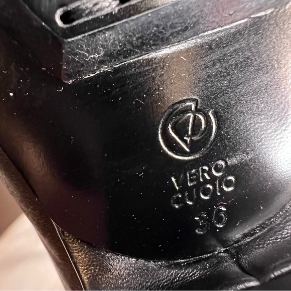 3-1 PHILLIP LIM Black Leather Grey Nubuck Open Toe Heels Size 5.5 - Picture 12 of 13